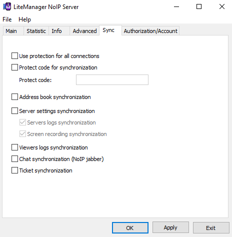 Sync page