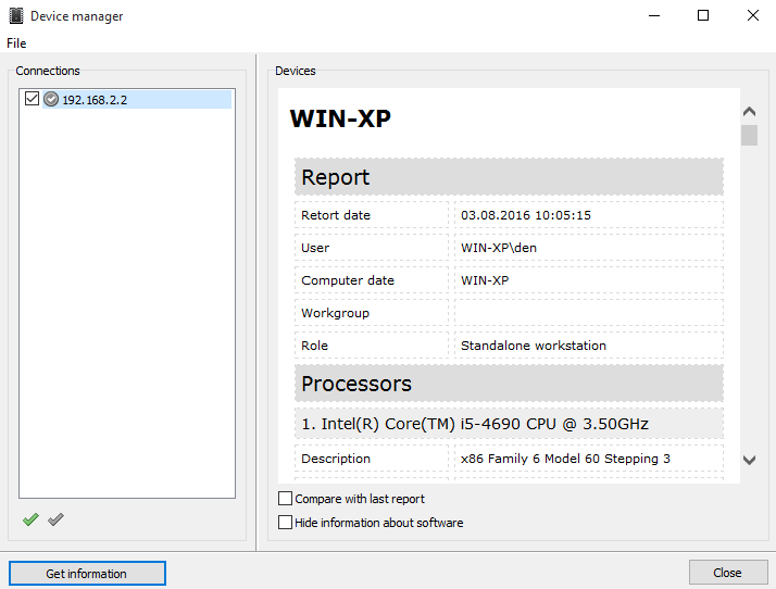 Device manager Device manager