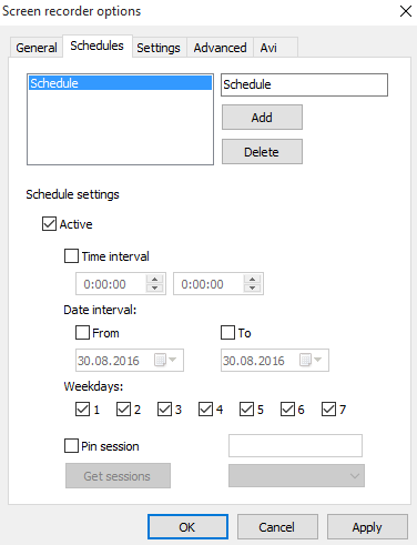 Schedules Schedules