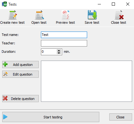 Tests main window.