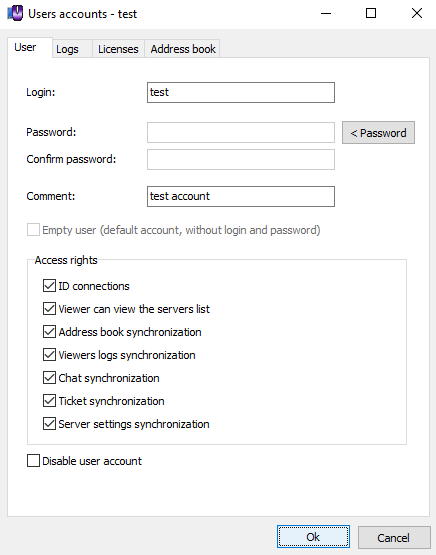 Edit viewer account