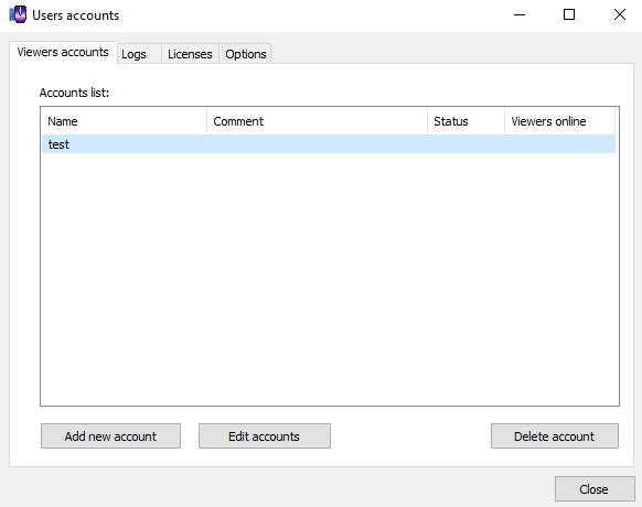 new account will be added in accounts list