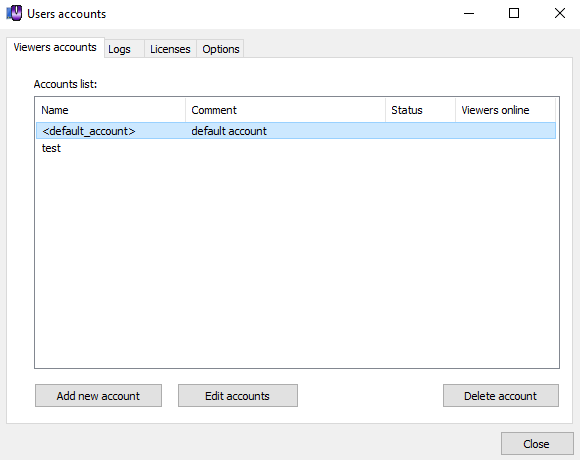 Default account <default_account>