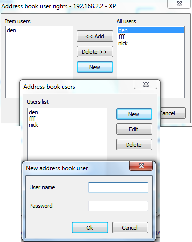  specify name and password and then add it as an object user
