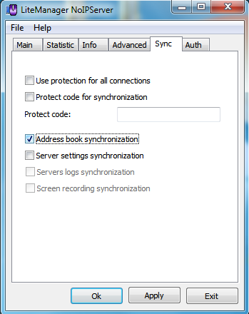 Address book synchronization