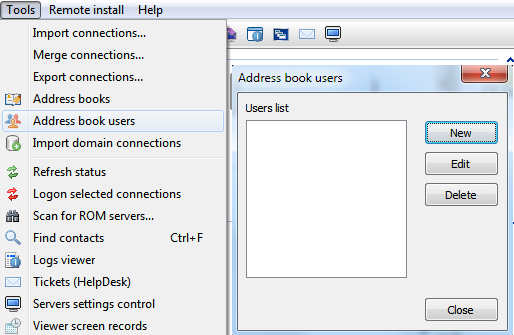 Address book users