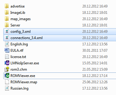 The configuration files