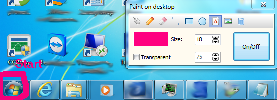 draw and write text on your desktop