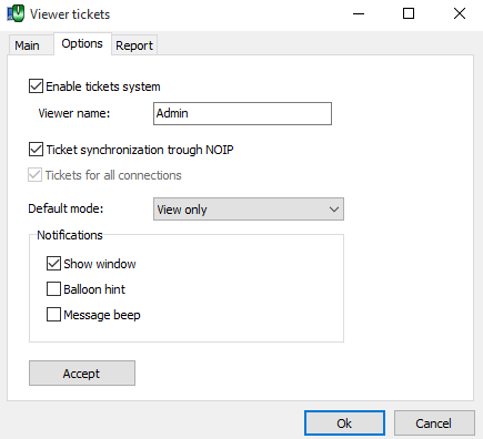 Enable tickets system