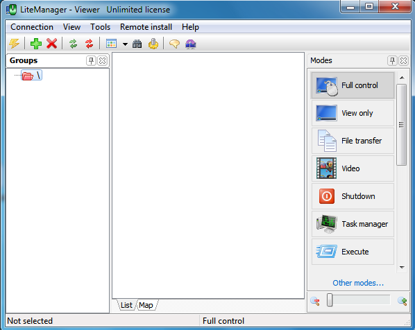 The main program window