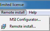 Remote installation menu