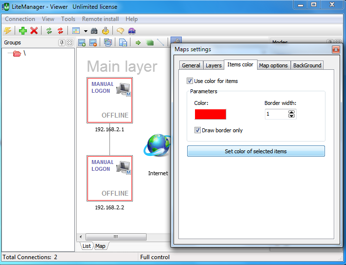 Map elements are highlighted