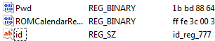  string value in the registry key