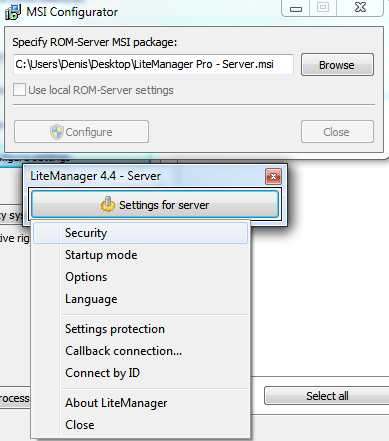 Setting up the server