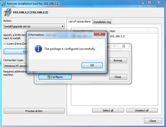 successfully configured