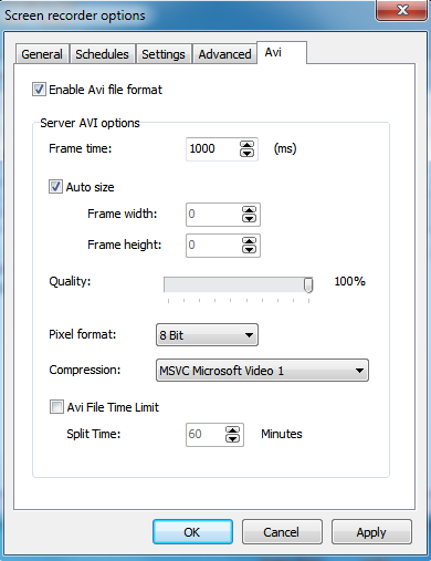 Enable Avi file format