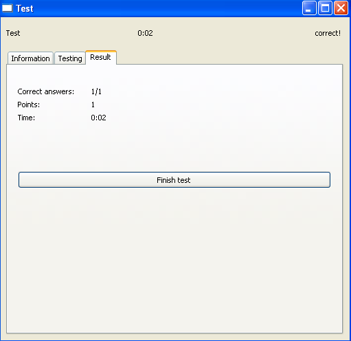 Test results