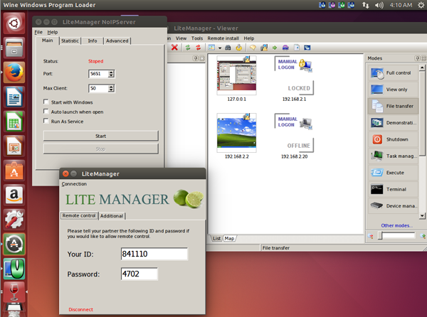 LiteManager on Ubuntu Linux